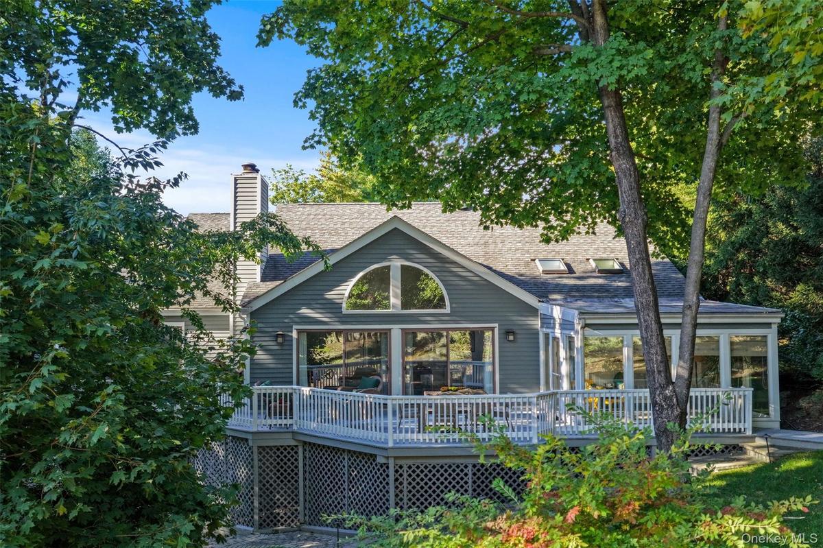 View of wrap around deck and garden.