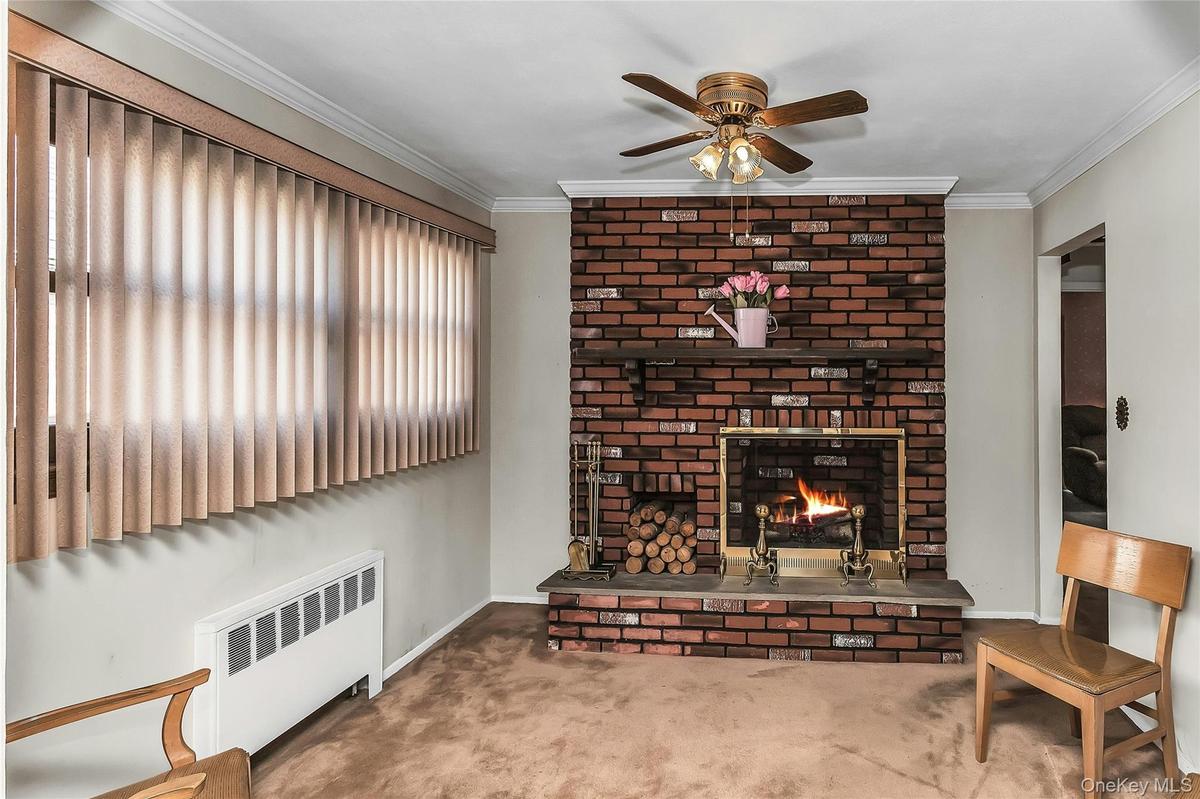 fireplace is electric. decorative only