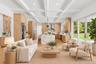 Virtually staged living room/kitchen