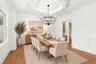 Virtually staged dining room