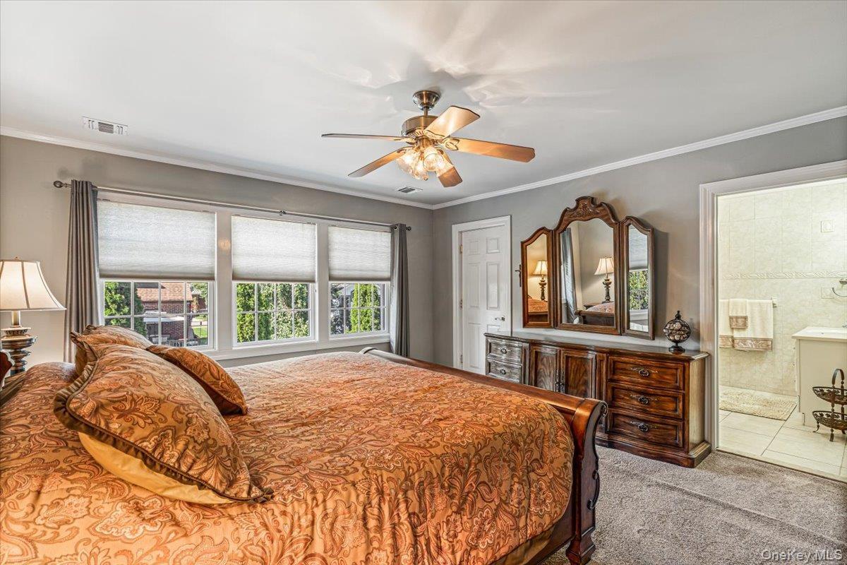 Upstairs Primary Bedroom with ensuite & walk-in closet