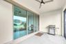 Covered lanai with sliding glass doors
