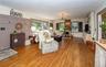 The decorative fireplace is the perfect spot for a wood burning fireplace or pellet stove.