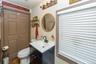 Cozy primary bathroom.