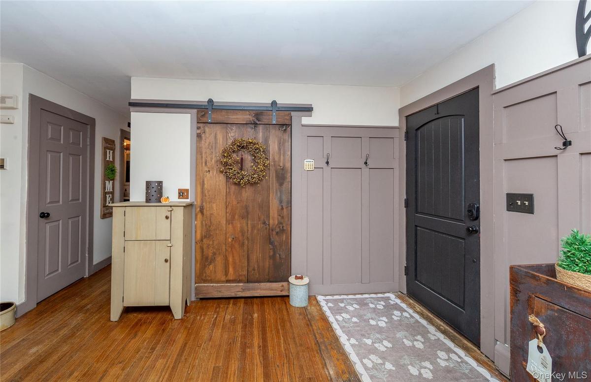 Sliding barn door.