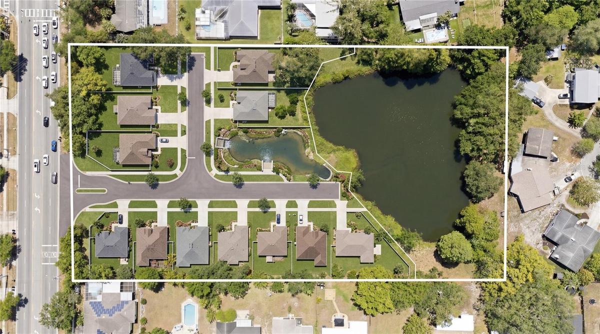 Virtually rendered site plan of community proposal