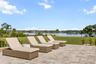 Lounging by pool with Lake Ola in view
