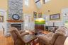 Living Room with Vaulted Ceilings