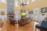 Living Room with Vaulted Ceilings