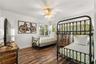 Bunk room with closet and access to updated jack and jill bathroom