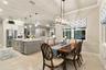 Tucked-back dining room
