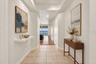 Front hallway entry virtually staged