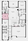 Floor Plan - Additional Highlights Include: outdoor kitchen rough-in, 8' interior doors, tray ceiling package, and GE Cafe stainless steel appliances