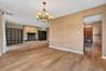 Dining room flows into the living room