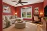 Virtually staged Den/home office.  Lots of possibilities