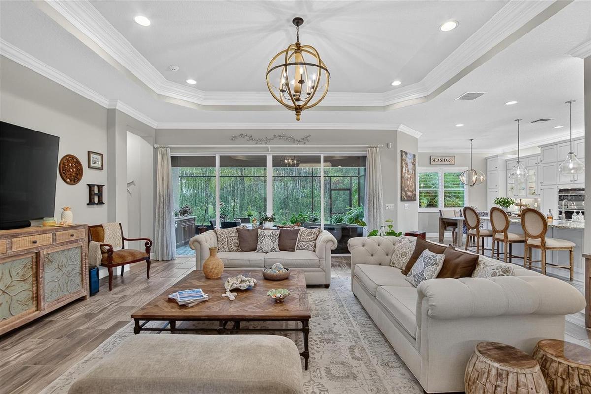 Great Room View to Oversized Lanai