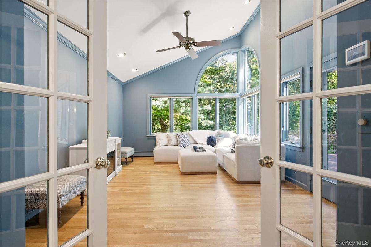 french doors from dining room to family room