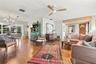 Combined living and dining space