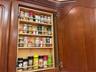 Hinged spice rack