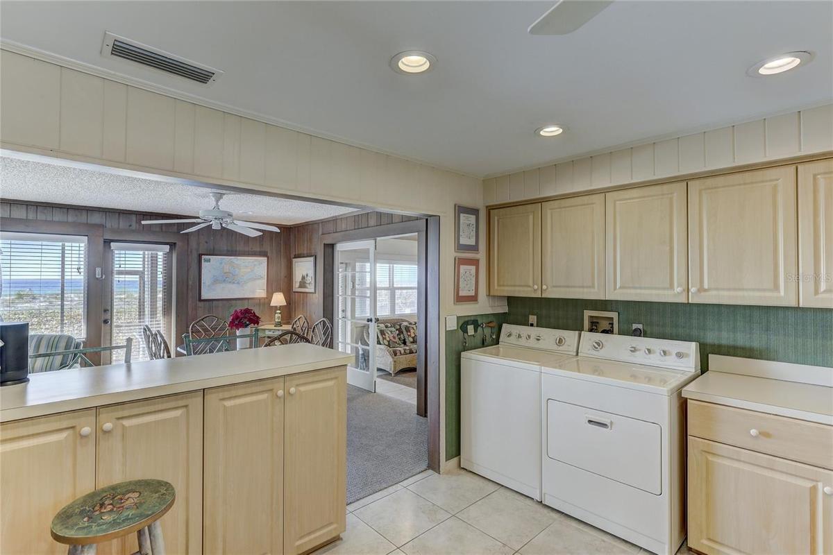 Washer, Dryer in Kitchen