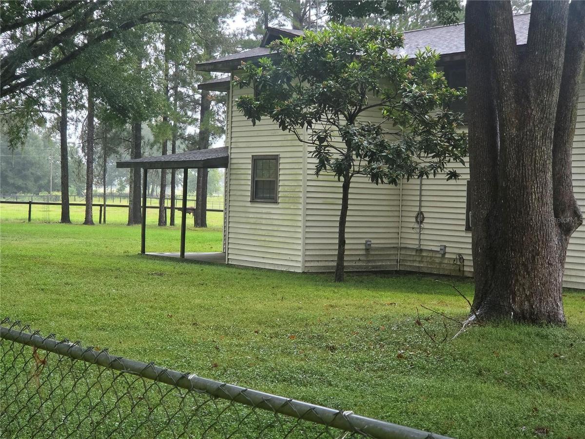 North side of house