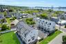 Aerial view of nine-unit complex.