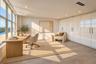Versatile Den / Guest Suite — Virtually staged to illustrate two possible uses of the space: a private home office or guest bedroom. Floor-to-ceiling 