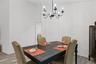 DINING ROOM VIEW TO KITCHEN/FAMILY ROOM & SPLIT BEDROOM PLAN