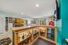 Custom built for convenience with two tiered shelving.