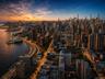 twilight aerial virtually staged