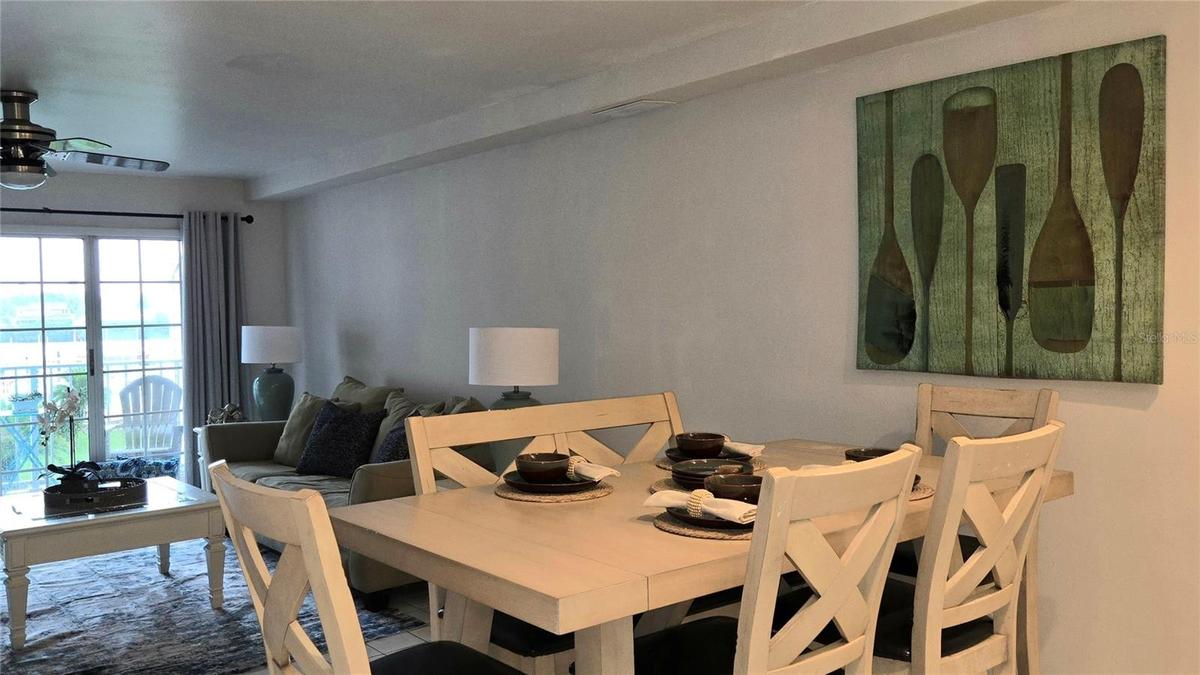 Spacious and flexible dining space.