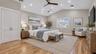 Virtual rendering of third bedroom with added closet.