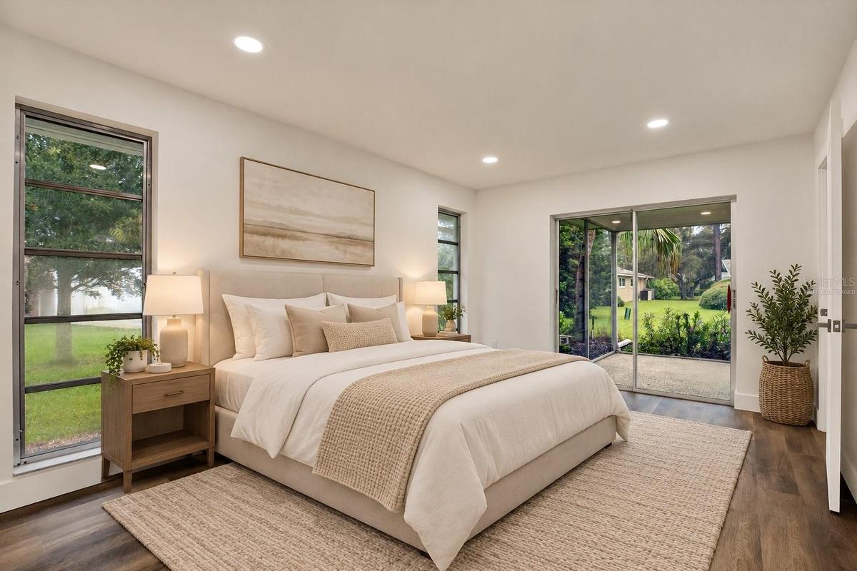 Virtually Staged Primary bedroom