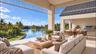 Patio with remote-controlled screens. Virtually staged.