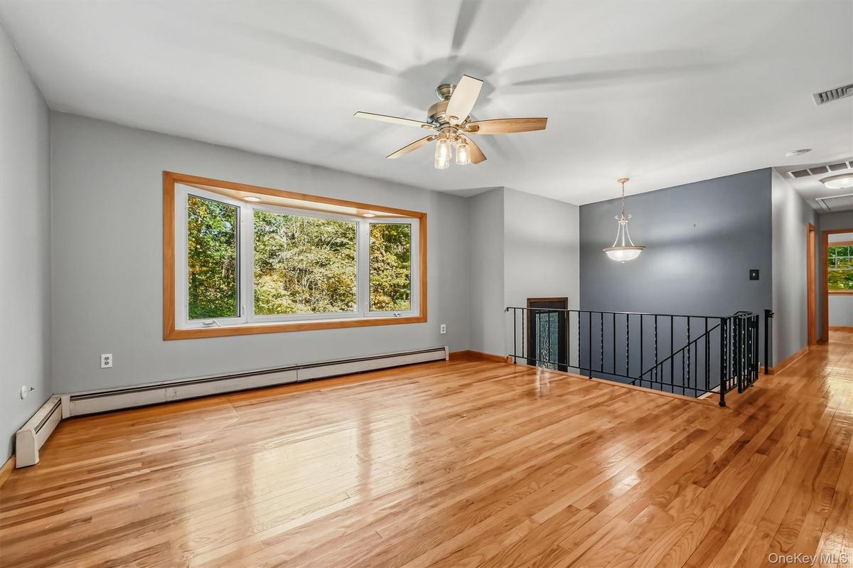 Lovely bay window allows for natural light to enter