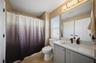 2nd bath joins to one bedroom and hallway