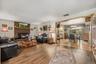 The living room flows nicely into the dining room, allowing plenty of lively conversation.