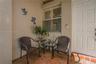 Sitting area at the front door - park your strollers and bikes