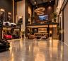 AI rendering of car collectors vault & lounge