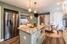 Kitchen into living room