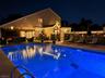 Backyard pool side