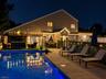 Backyard pool side
