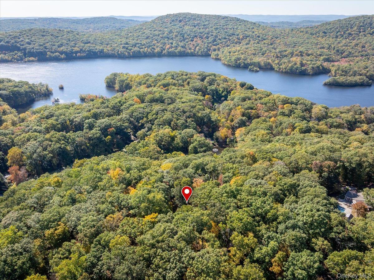 Huntersville sits just above the New Croton Reservoir (property marked)