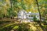 A stone patio among the trees