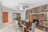 Brick fireplace