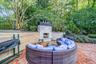 Stone fireplace