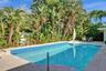 Totally private backyard. Waterfall feature into pool.