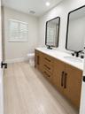Guest bathroom double vanity, alternate view