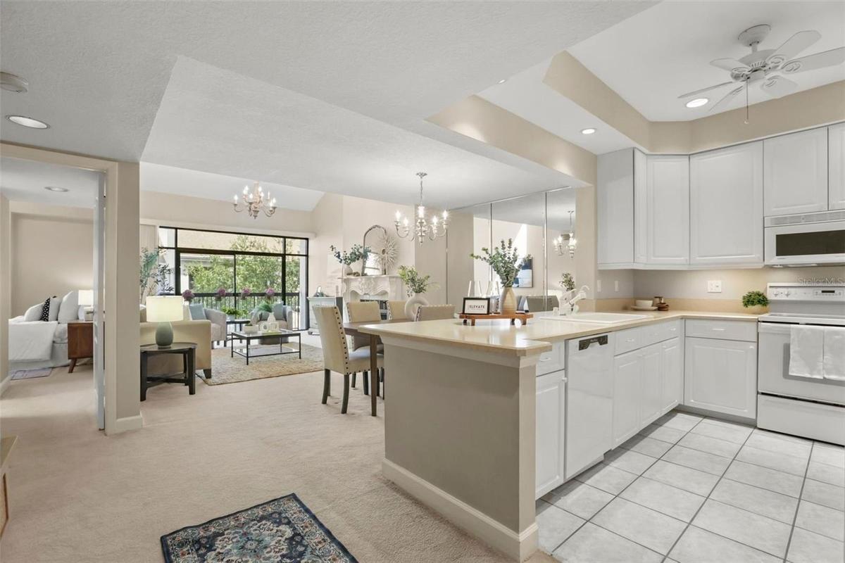 A bright, welcoming, and inviting view at the entrance of this home!