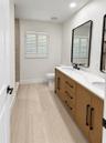Guest bathroom with double vanity